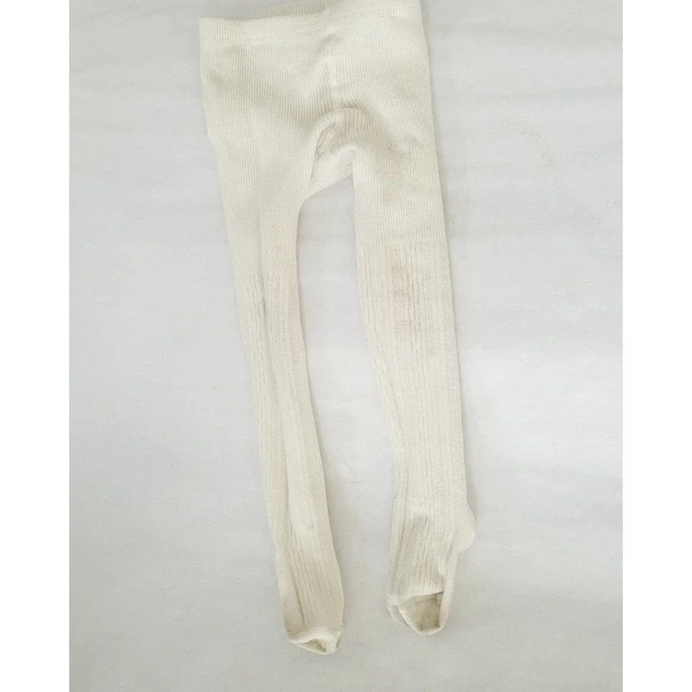Cream cable tights size 18-36M